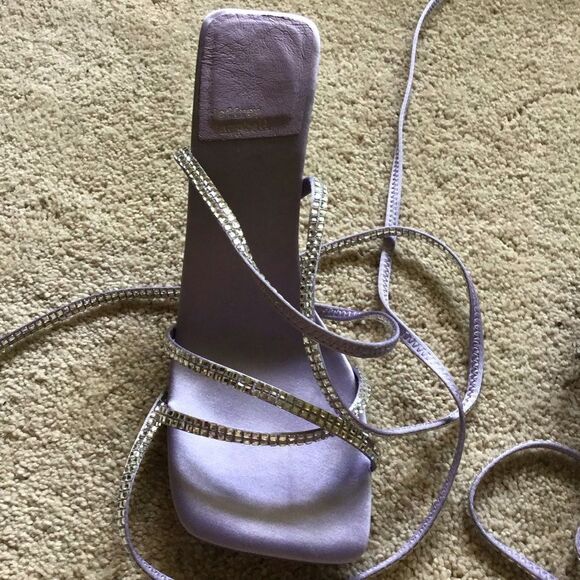 New Free People Jeffrey Campbell Lilac glamours Rhinestone Strappy Heels - Picture 6 of 6